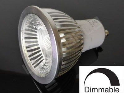 Ampoule led GU10 - 5W - Corps aluminium - Dimmable - Blanc chaud