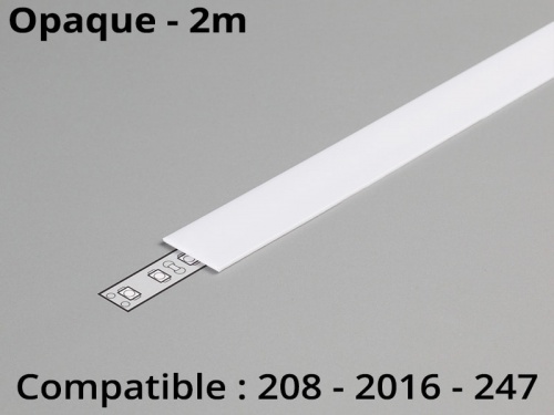 Acheter diffuseur opaque 2m pour profilé aluminium flexible 16x8