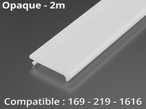 Diffuseur pour profilé aluminium 169-219-1616 - Transparent - 2m