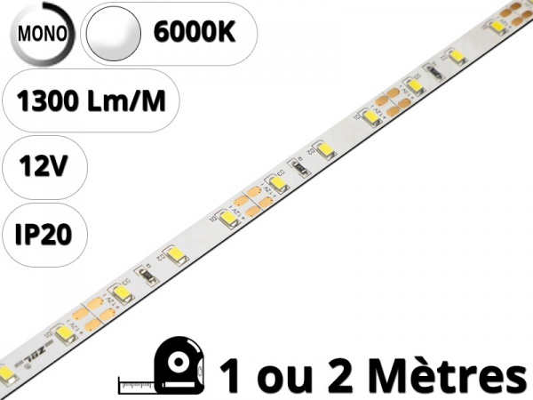 Arotelicht 2m Bande LED COB 12V Blanc Froid 6000K bande lumière