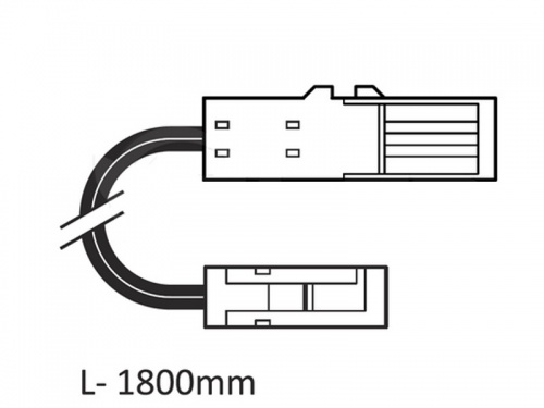 Cable pour ruban Led 2x0.35mm² Lg 1.80m - prise mâle