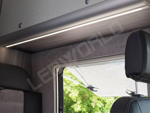 Réglette LED plate 20x8mm Couleur Blanche Camping Car/Utilitaire 12V