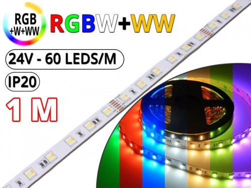 Kit Ruban Led RGB CCT (W+WW) Pro 24V - 1 mètre 1M + Alimentation