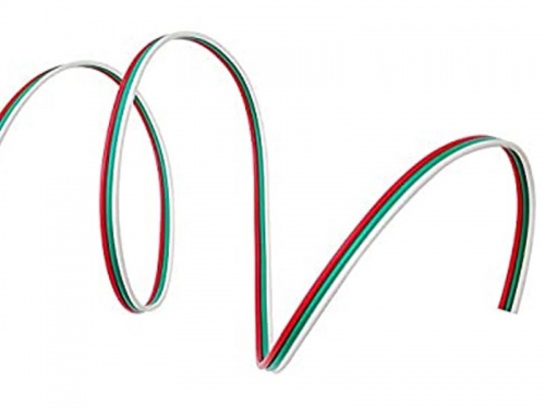 Câbles 4 fils (rouge, vert, bleu et blanc) pour ruban LED RGBW